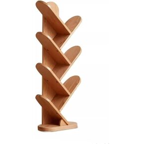Bookshelf Solid Wood Bookshelf Floor-Standing Tree-Shaped Storage Rack Corner Storage Rack Home Multi-Layer Creative Bookcase Bookshelves