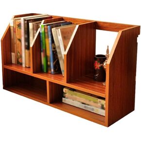 Bookshelf Simple Double-Layer Desktop Small Bookshelf Small Storage Box Multi-Functional Suitable for Families Bookshelves