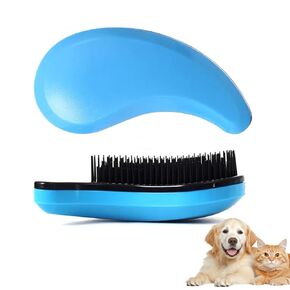 Dog Grooming Brush for Small Breeds, Soft Bristles, Suitable for Shih Tzu, Yorkie, Teddy (Blue)