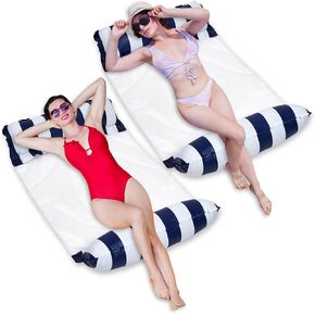 Hammock Pool Float Blue Multi-Purpose Inflatable Water Pool Floats Fun Pool Float Lounger for Adults and Kids Variation