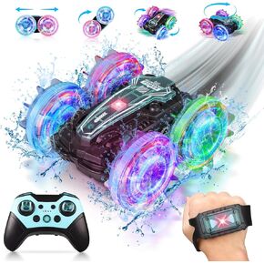 Amphibious RC Car for Kids, 2.5GHz Remote Control Boat & Car with 360° Rotation, Rechargeable Gesture Sensing Toy, Waterproof for Pool/Lake, Birthday Gifts for Boys Girls Ages 5-12
