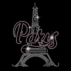 SUPERDANT Iron on Rhinestones Transfer Paris Towel Bling Decals T-Shirt Crystal Heat Transfer Hot Fix Stickers Crystal Decor Clothing Repair Decoration for T-Shirt Jacket Bags DIY Art Transfers
