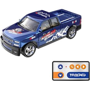 SAYZON 1:64 Scale Small Remote Control Car for Kids 2.4GHZ USB Rechargeable Alloy RC Car Toys with Lights Gifts for Children's Day Birthday