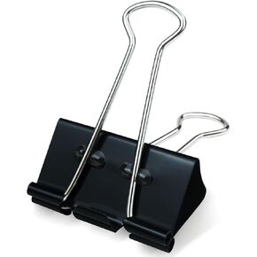 2 Inch Binder Clips(12 Pack), Extra Large Binder Clips Heavy Duty Paper Clamps for Office and Home Supplies, Black