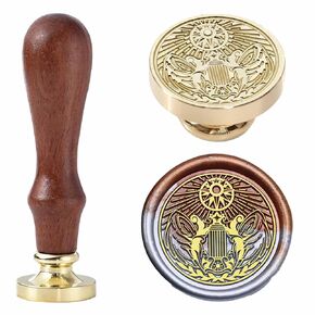 Helm of Awe Wax Seal - Vintage Norse Mythology Magic Sealing Wax Stamp, Wiccan Ceremony Protector Stamp for Envelopes Letters Handicraft DIY and Creative Gifts