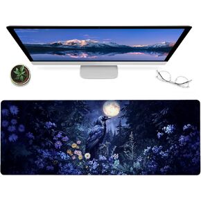 Cute Rat Gaming Mouse Pad,12x31.5in Non-Slip Rubber Mice Adorable Rodent Desk Mat,Large Extended Animal Mousepad for Office Home Laptop,Mice Pads Gifts,Game Lover Deskmat Decor