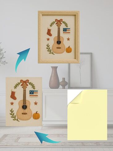 Upgraded 4 Pack Self Stick Mounting Board, No Acid 11 X 14 inch Sticky Board for Cross Stitch, Self Adhesive Photo Backing Supplies for Framing Picture Embroidery Needlework Craft in Saudi Arabia