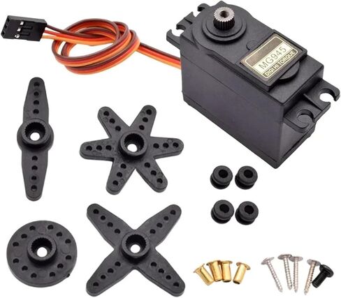 2/4pcs Mg945 Micro Adalog Metal Gear Airplane ثابت الجناح الأضافر عزم الدوران عزم الدوران 180 لـ RC Car Arduino Robot Helicopter (نصف المعدن -180،4pcs) in Kuwait