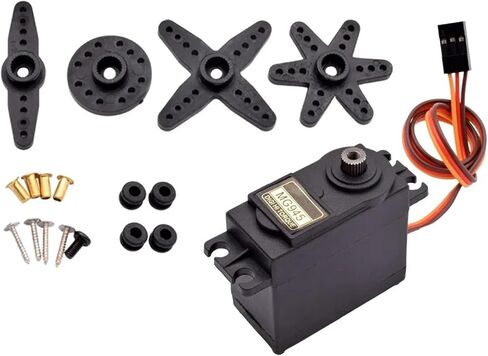 2/4pcs Mg945 Micro Adalog Metal Gear Airplane ثابت الجناح الأضافر عزم الدوران عزم الدوران 180 لـ RC Car Arduino Robot Helicopter (نصف المعدن -180،4pcs) in Kuwait
