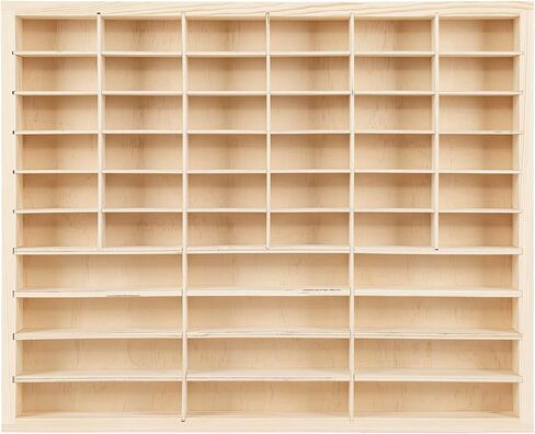1:64 Scale Toy Car Display Case Organizer Storage, Wooden Wheel Rack Wall Mounted with 60 Compartments, Stylish Diecast Car Display Rack for Toy Car, Collectibles, Figurines (52x4x35.6cm) in Saudi Arabia