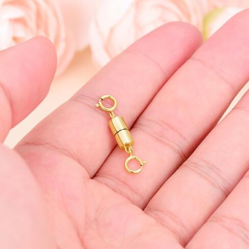 10K Real Gold Necklace Connector Extender Clasps for DIY Bracelet Jewelry Making, Lobster Clasp Extender Necklace Clasp Connector Bracelet Extension, Double Lobster Clasp 10K Gold(Style 1) in Kuwait