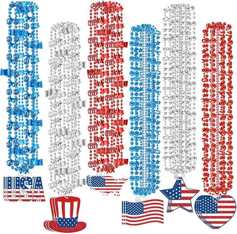 118 PCS 4th July Beads Netclaces and Pendants Prestic Present in Saudi Arabia