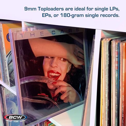 BCW Vinyl Record Album Topload Holder - 5 Pack | Snug Fit, Protective Storage Case for Vinyl Records | 9MM Slot Depth | Record Storage Accessories | Rigid Plastic Vinyl Record Holders in Saudi Arabia