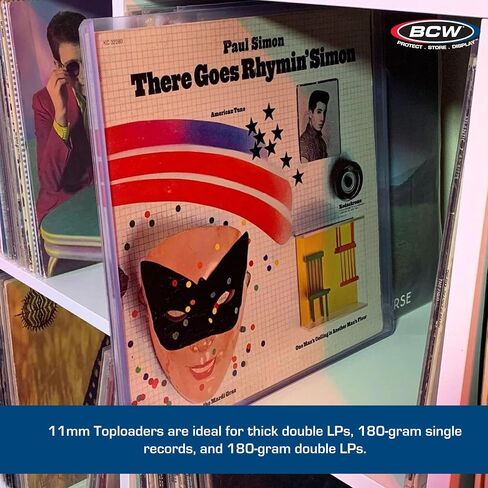 BCW Vinyl Record Album Topload Holder - 5 Pack | Snug Fit, Protective Storage Case for Vinyl Records | 9MM Slot Depth | Record Storage Accessories | Rigid Plastic Vinyl Record Holders in Saudi Arabia