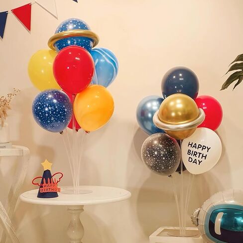8 Pack Balloon Stand Kits, Balloon Sticks Holder with Base for Table Baby Shower Gender Reveal Graduation Birthday Wedding Anniversary Party Decorations in Saudi Arabia