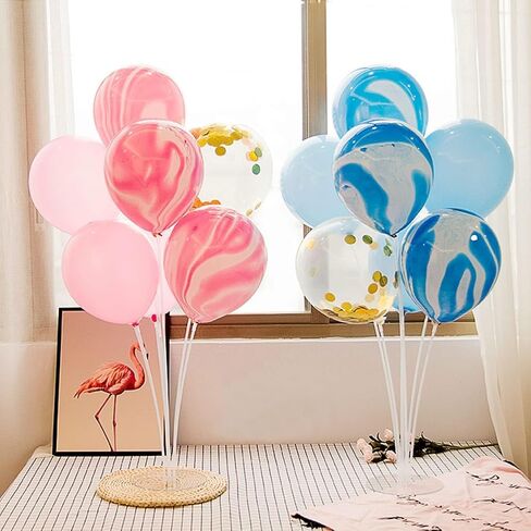 8 Pack Balloon Stand Kits, Balloon Sticks Holder with Base for Table Baby Shower Gender Reveal Graduation Birthday Wedding Anniversary Party Decorations in Saudi Arabia