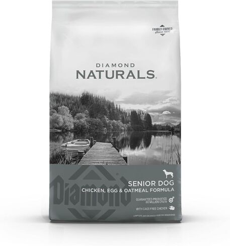 DIAMOND NATURALS Senior Real Meat Recipe Premium Dry Dog Food with Real Cage Free Chicken 6lb in Saudi Arabia