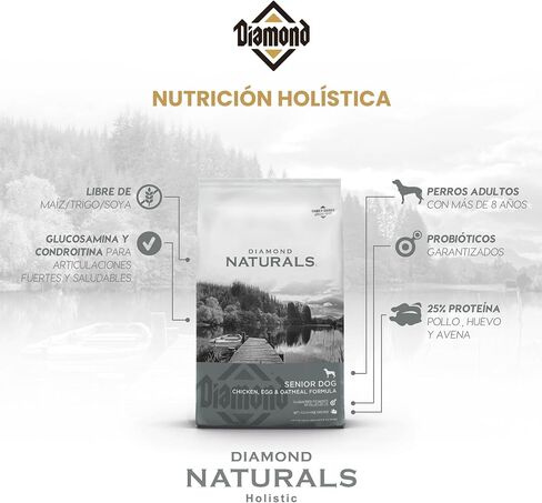 DIAMOND NATURALS Senior Real Meat Recipe Premium Dry Dog Food with Real Cage Free Chicken 6lb in Saudi Arabia