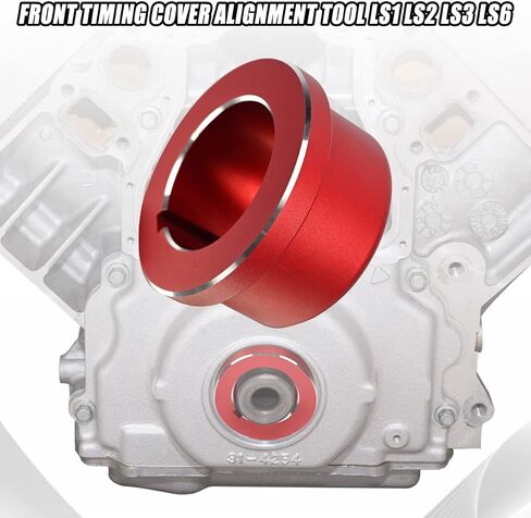 BILLFARO LS Timing Cover Alignment Tool,Front Seal Installer Seal Kit Anodized Coating Oil Pan Cover for LS Series Engines Ls1 Ls2 Ls3 Ls6 Ls Lq4 Lq9 4.8 5.3 5.7 6.0 6.2 (Red) in Saudi Arabia