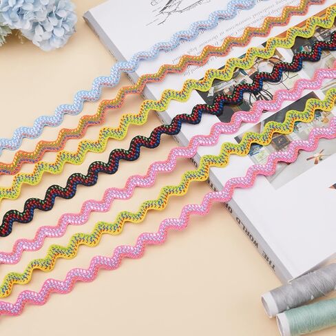 GORGECRAFT 1 Roll 10Yds Sandy Brown RIC Rac Trim Ribbon Wave Sewing Bending Fringe Trim 5/8 inch Wide Braids Cords Embellishments for Flower Making Wedding Party Lace Ribbon Craft Pillow in Saudi Arabia