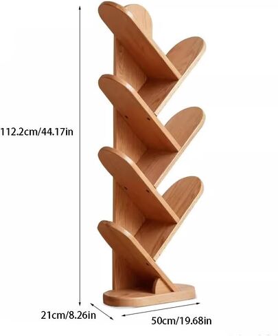 Bookshelf Solid Wood Bookshelf Floor-Standing Tree-Shaped Storage Rack Corner Storage Rack Home Multi-Layer Creative Bookcase Bookshelves in Saudi Arabia