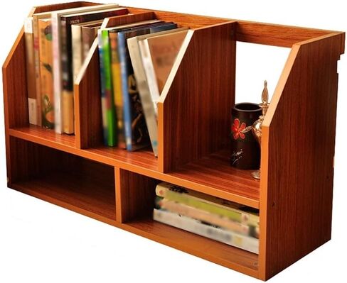 Bookshelf Simple Double-Layer Desktop Small Bookshelf Small Storage Box Multi-Functional Suitable for Families Bookshelves in Kuwait