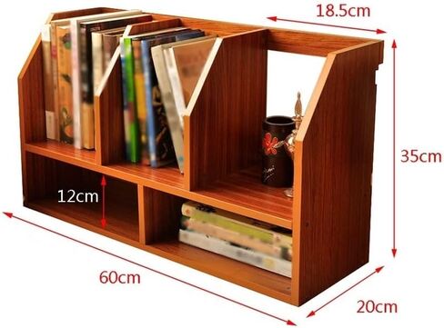 Bookshelf Simple Double-Layer Desktop Small Bookshelf Small Storage Box Multi-Functional Suitable for Families Bookshelves in Kuwait