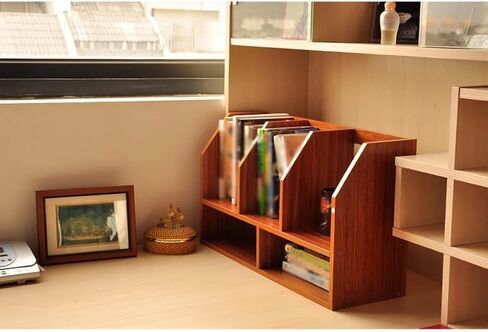 Bookshelf Simple Double-Layer Desktop Small Bookshelf Small Storage Box Multi-Functional Suitable for Families Bookshelves in Kuwait