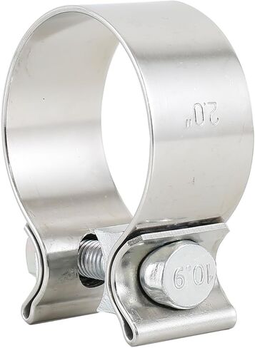 Emotor Universal 2 Inch Exhaust Narrow Clamp, Stainless Steel Short Lap Butt Clamp fits for OD 2 Inch Pipes in Kuwait