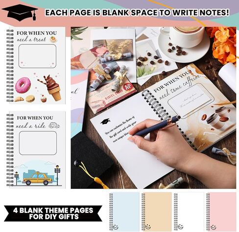 Zhanmai College Gift Card Book 7 x 5 Inch College Survival Book Gift Booklet to Hold Gift Cards Organizer University Gifts Leaving Home High School Birthday Care Package Cash Card Holder(Pastel) in Saudi Arabia