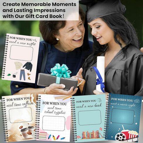 Zhanmai College Gift Card Book 7 x 5 Inch College Survival Book Gift Booklet to Hold Gift Cards Organizer University Gifts Leaving Home High School Birthday Care Package Cash Card Holder(Pastel) in Saudi Arabia