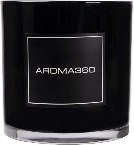 Aroma360 Escapade Scented Candle | Infused with Essential Oils of Lemon, Ocean, Bergamot & Fragrant Jasmine | 300-Hour Burn Time | Soy Candles | Enhance Home Decor & Ambiance | 55 oz Candle in Saudi Arabia
