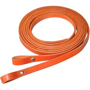 Chicago Screw Smooth Leather Split Horse Reins - 5/8" Wide, 7' Long
