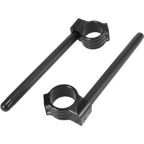Motoforti 1 Pair 51mm Motorcycle Handlebar Adjustable Motorbike Clip Ons Handle Bar Universal Replacement Black
