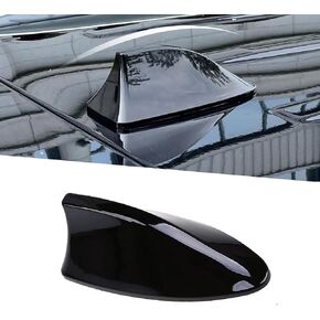 قطعة واحدة من هوائي زعنفة القرش للسيارة مع لاصق 3M، 6.77 بوصة × 3.03 بوصة مستقبل إشارة السيارات ABS مقاوم للماء، بدون فتحة ثقب، هوائي تزيين عالمي لشاحنة السيارة الدفع الرباعي (أسود) in Kuwait