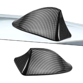 1 PC Car Shark Fin Antenna with 3M Adhesive, 6.77In x 3.03In Waterproof ABS Automotive Signal Receiver, No Punching Hole, Universal Decoration Antenna for Car SUV Truck (Black)