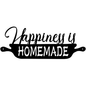 Wall Decor, Kitchen Wall Decor Art, Happy is Homemade Metal Wall Art, Family Wall Decor, Dining Room Wall Decor, Black Wall Decor Art, Wall Art Decor, Home Wall Decor, Kitchen Signs Wall Decor