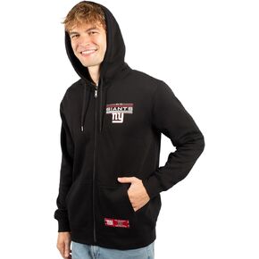 Ultra Game NFL Men's Super Soft Supreme Full Zip Hoodie Sweatshirt
