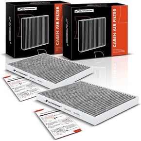 A-Premium 2-PC Cabin Air Filter with Activated Carbon Compatible with Ford EcoSport 2018-2022, Fiesta 2011-2019, 1.0L 1.6L 2.0L, Replace# BE8Z19N619A