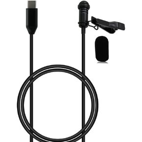 Lavalier Microphone USB C Replacement for Oculus Quest 2, for iPhone 15, for Samsung S23 S22 Android Phone to ASMR Video Recording Interview, Type-C Lav Lapel External Mic