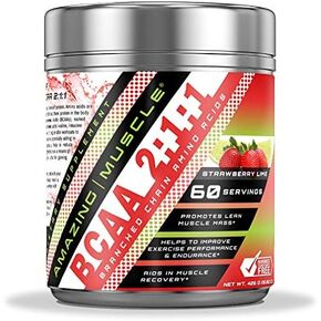 مكمل BCAA 2:1:1 للأحماض الأمينية ذات السلسلة المتفرعة | 6000 مجم لكل جرعة | نكهة التوت الأزرق | 30 حصة