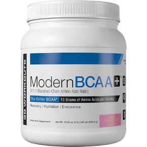Modern BCAA Branched Chain Amino Acid Powder | Sugar Free Post Workout Muscle Recovery & Hydration Drink with 15g Amino Acids and 8:1:1 BCAA Ratio for Men & Women | 30 Servings (Blue Raspberry)