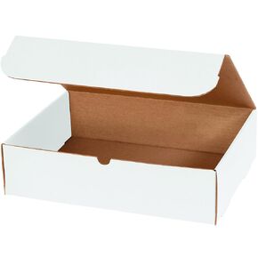 Aviditi White Literature Mailing Boxes, 15-1/8 x 11-1/8 x 4 Inches, Pack of 50, Crush-Proof, For Shipping, Mailing and Storing