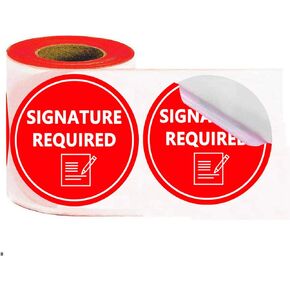 Signature Required Stickers,Mailing Handling Instructions for Shipping Boxes 3 Inch 300 Pcs