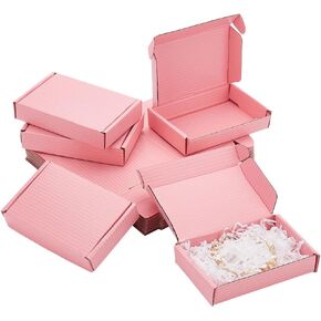 PandaHall 30 Pack 12.7x8.2x2.8cm Cardboard Postal Boxes Blue Gift Boxes Small Shipping Box Mailers Kraft Boxes Corrugated Cardboard Postal Boxes for Packaging Posting Mailing Small Business