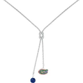NCAA Florida Gators Infinity Knot Pendant Necklace, Silver