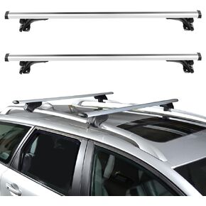 OCPTY Universal 48" Window Frame Roof Rack Cross Bars Cargo Bars for Cargo Carrier Bag Luggage Kayak Canoe Bike Snowboard Skiboard,Fits Naked Roof Models ONLY