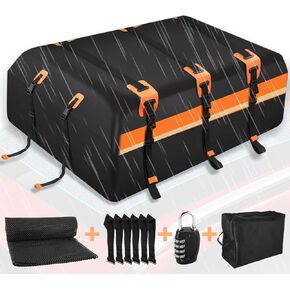 Rooftop Cargo Bag, Rooftop Cargo Carrier Bag, Car Roof Cargo Carrier Bag, Waterproof 26 Cubic Ft Car Roof Top Cargo Carriers, for All Cars with/Without Rack, Car Roof Bag, SUV Rooftop Cargo Carrier