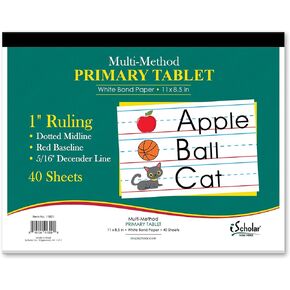 iScholar Multi-Method Primary Tablet, .625 Inch Ruling, 40 Sheets, 11 x 8.5 Inches (11802)