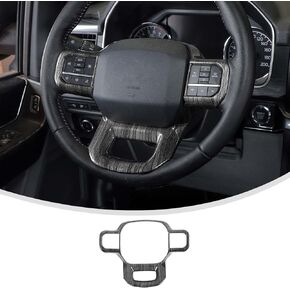 Linskip Steering Wheel Trim Compatible with Ford F150 F250 F350 2015 2016 2017 2018 2019 2020, Steering Wheel Cover for 2018-2021 Ford Expedition Interior Accessories(Carbon Fiber Black)